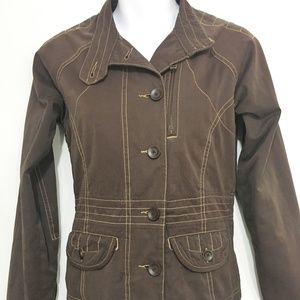 The North Face XS Brown Cotton Blend Short Jacket